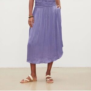 NWT Velvet By Graham & Spencer Dimi Skirt Periwinkle Small